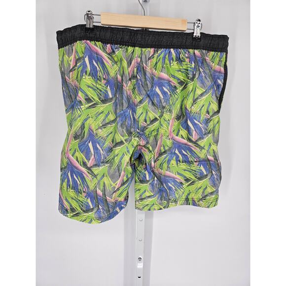 George Men's Tropical Leaf Printed Elastic Waist Swimsuit Swim Trunks Size XL/XG - Picture 4 of 4